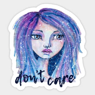 Don't Care Sticker